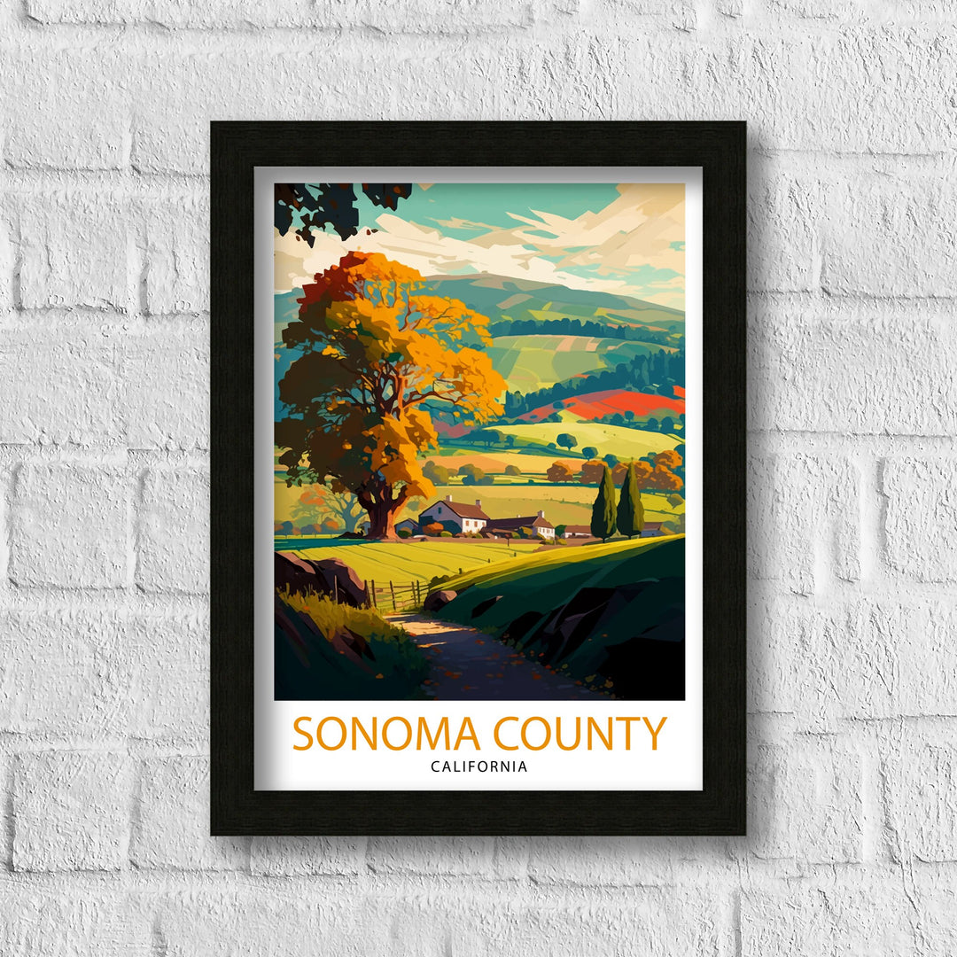 Sonoma California Travel Poster