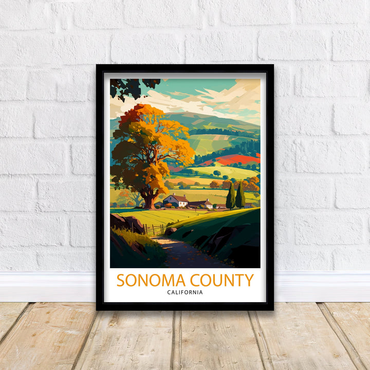 Sonoma California Travel Poster