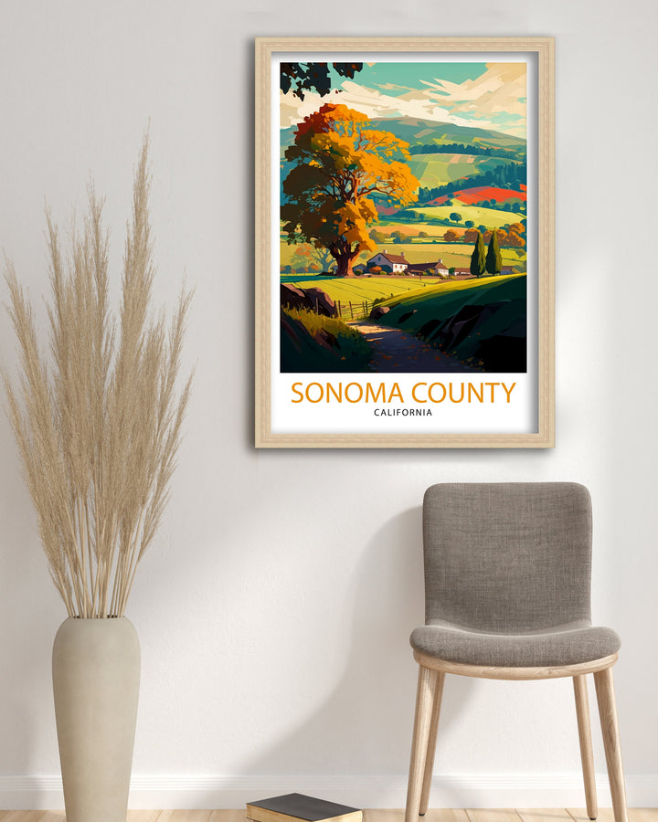 Sonoma California Travel Poster