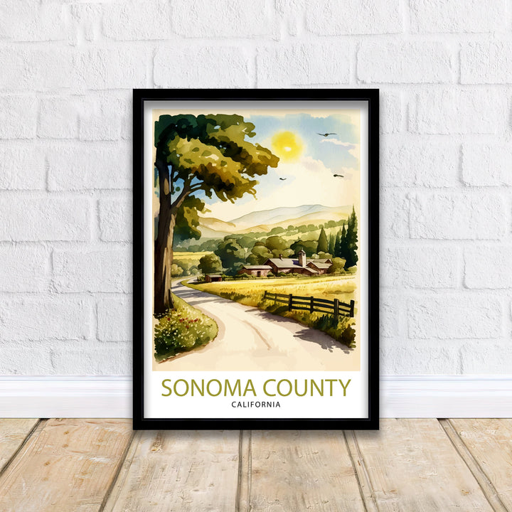 Sonoma California Travel Poster