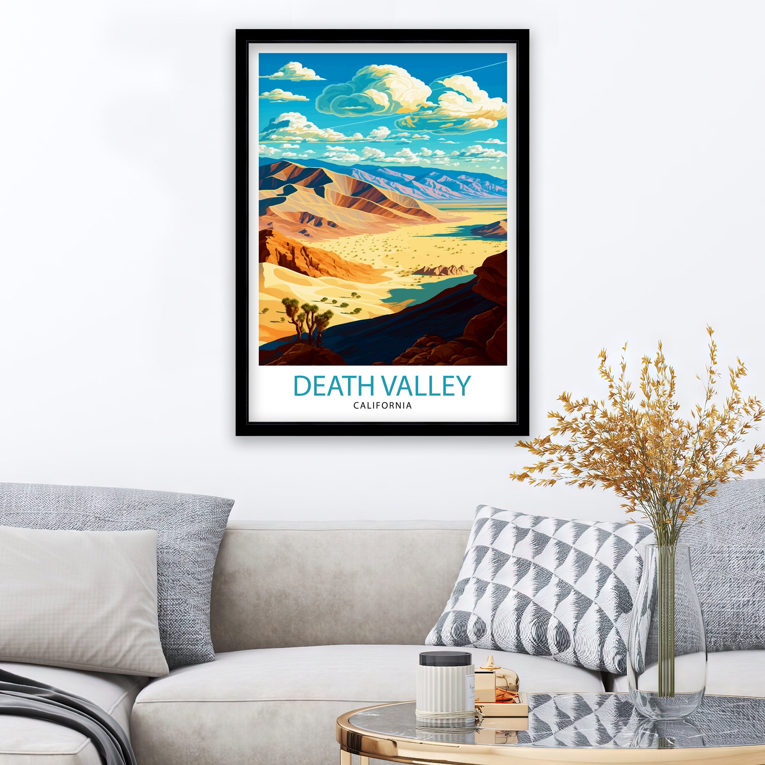 Death Valley Travel Poster | California Desert Illustration Art Print