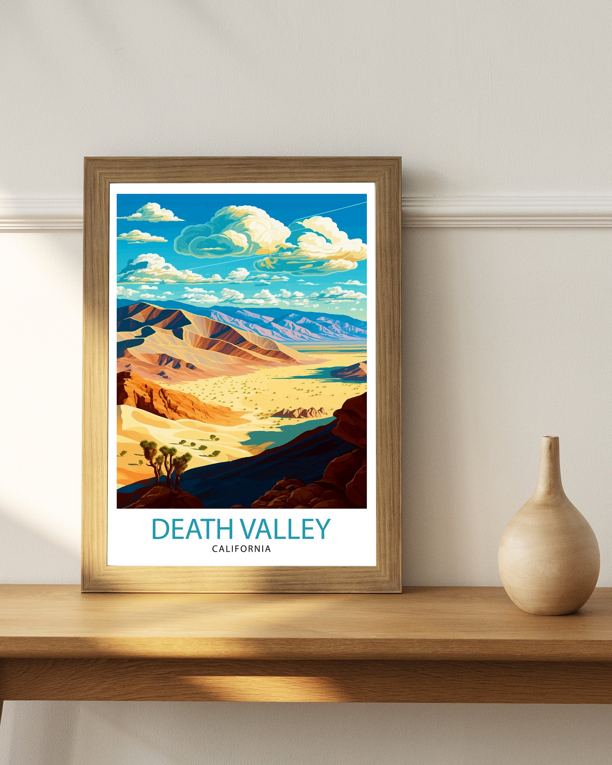 Death Valley Travel Poster | California Desert Illustration Art Print