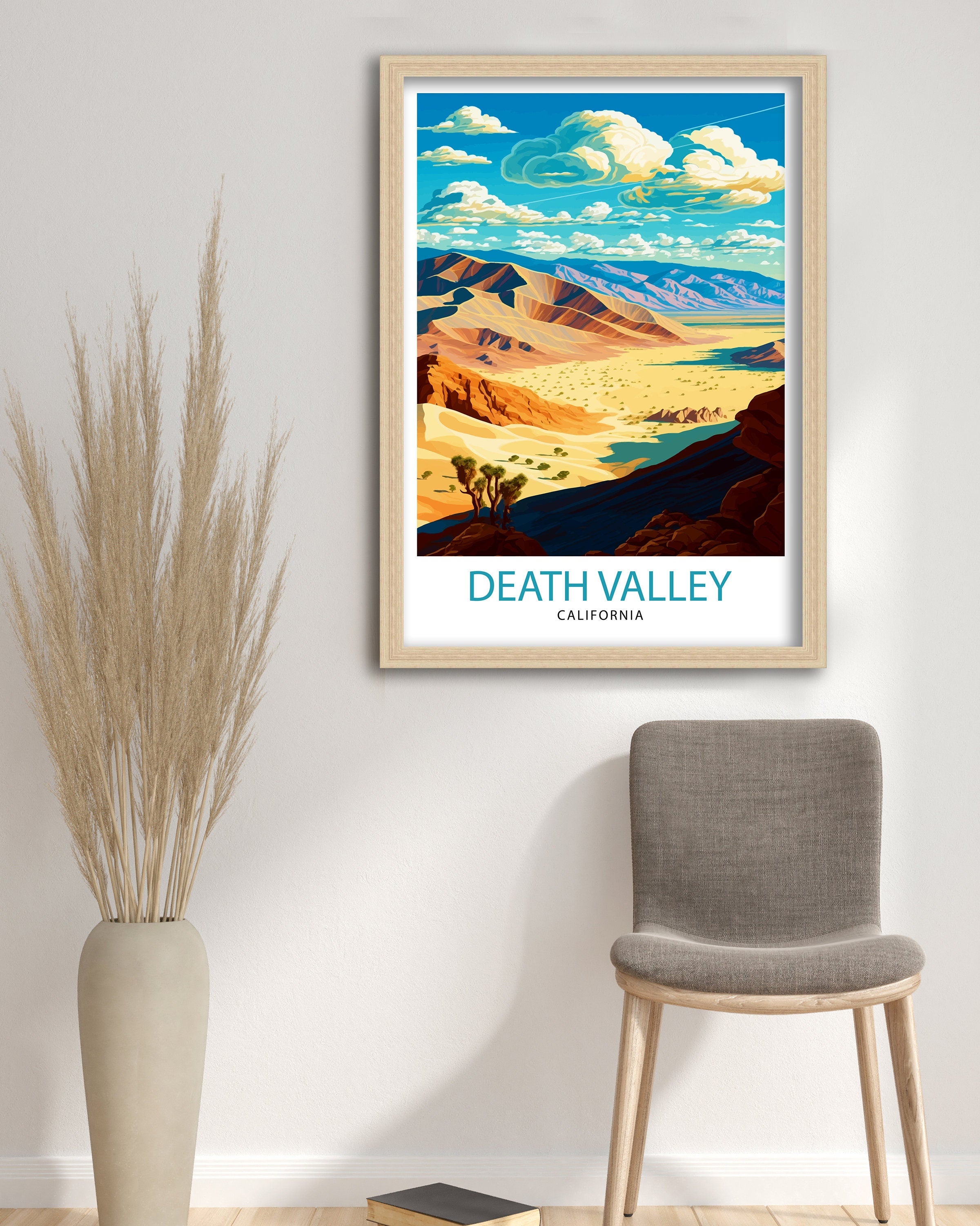 Death Valley Travel Poster | California Desert Illustration Art Print