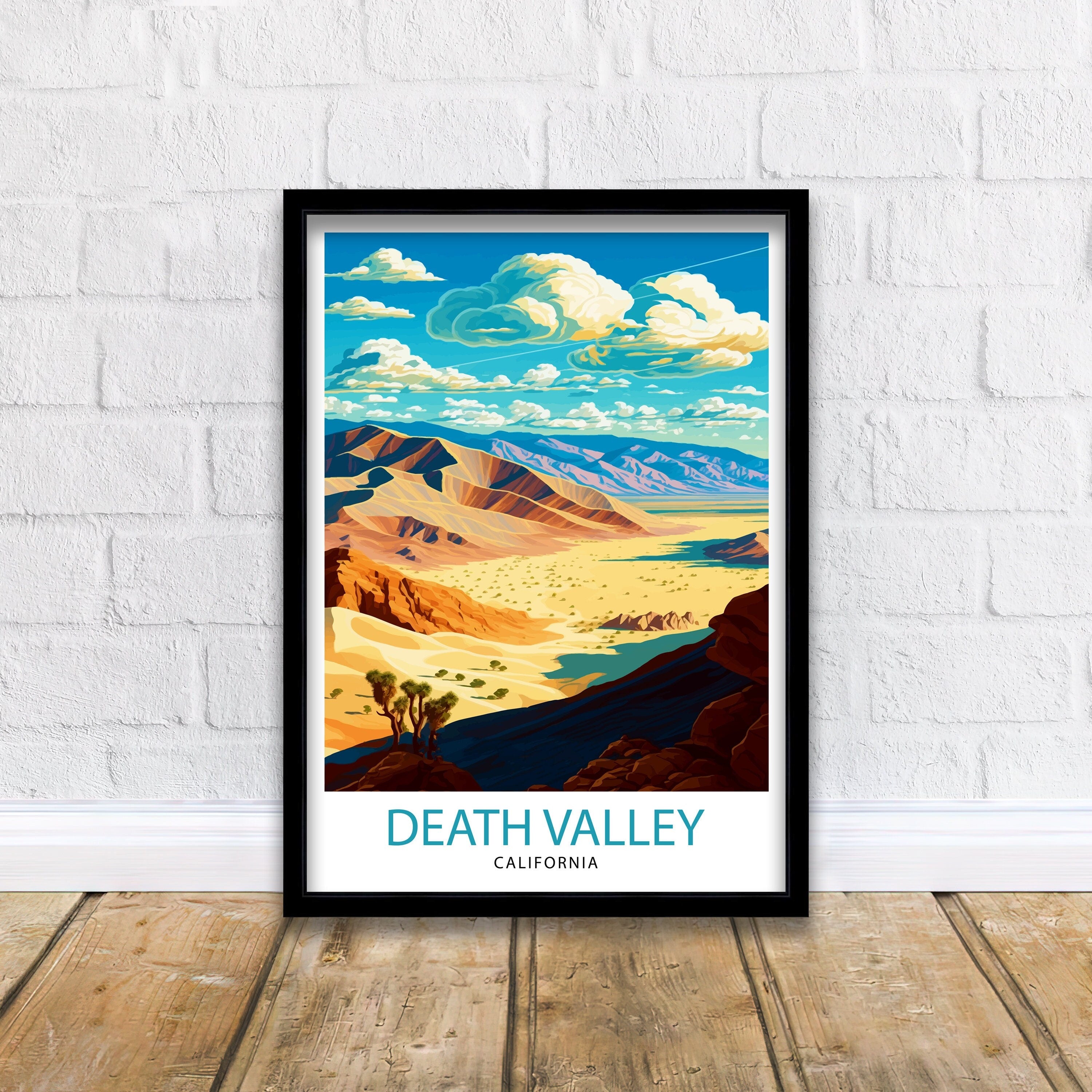 Death Valley Travel Poster | California Desert Illustration Art Print