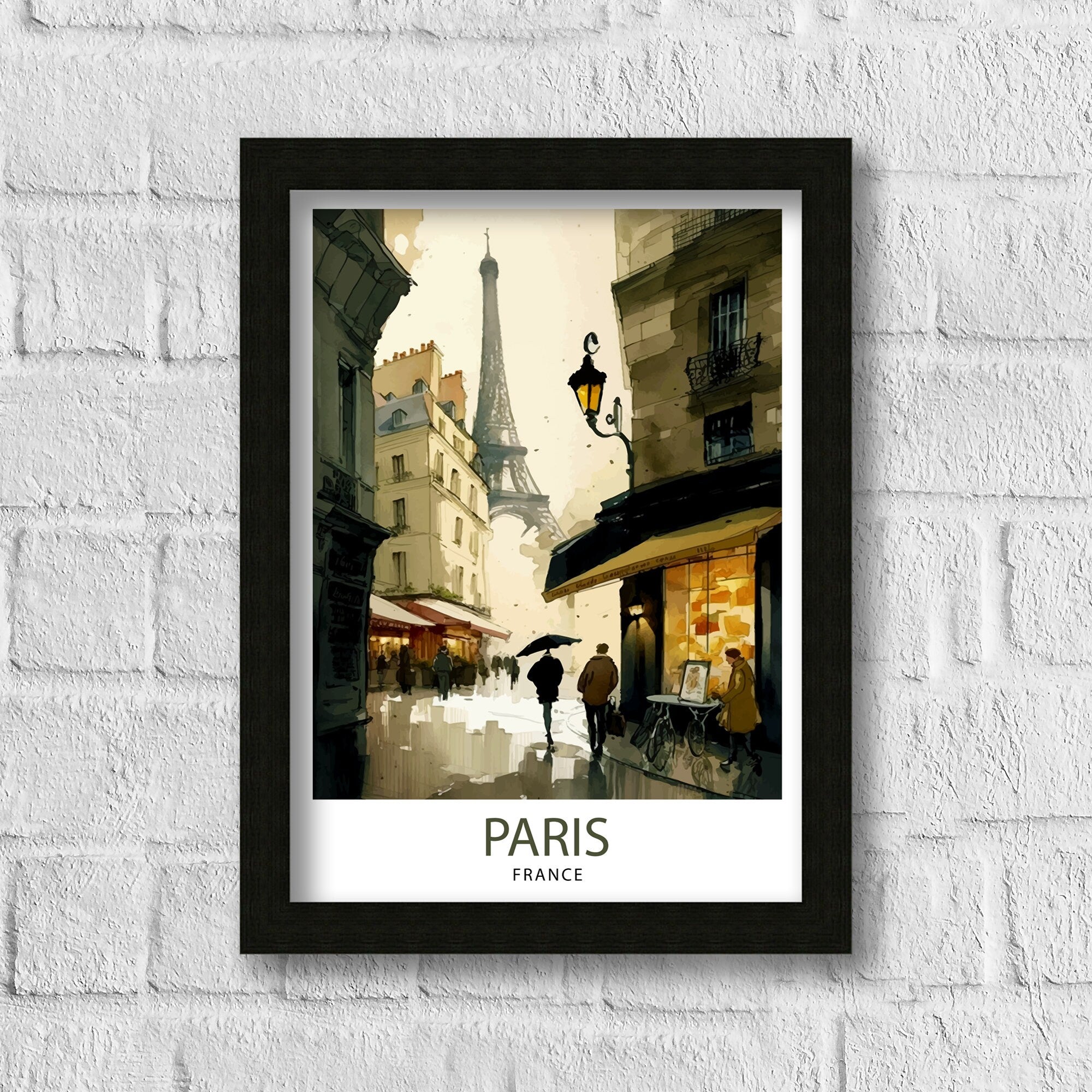 Paris France Travel Print Paris Wall Decor Paris Home Living Decor Paris Illustration Travel Poster Gift for Paris Lovers, France Home Decor