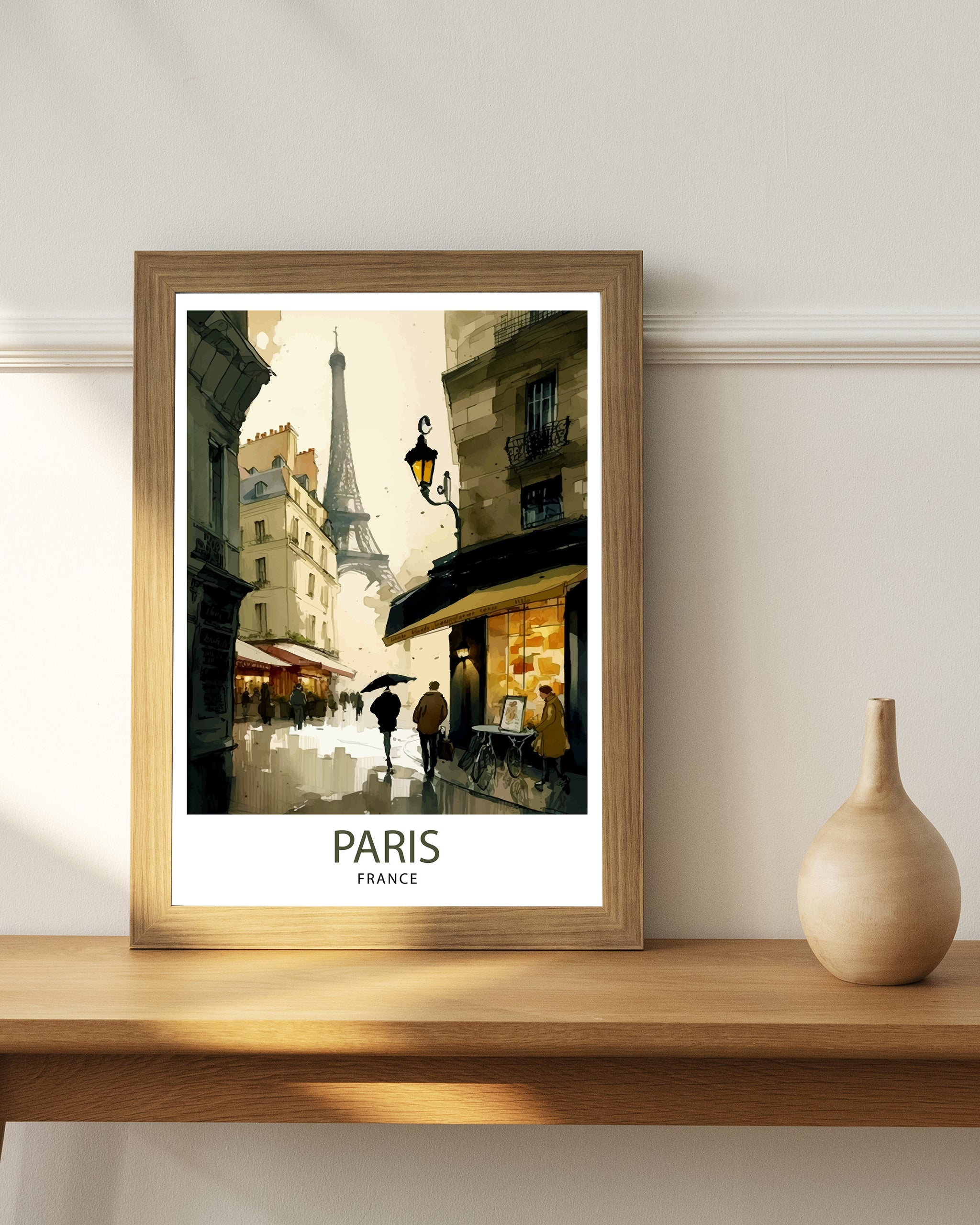 Paris France Travel Print Paris Wall Decor Paris Home Living Decor Paris Illustration Travel Poster Gift for Paris Lovers, France Home Decor