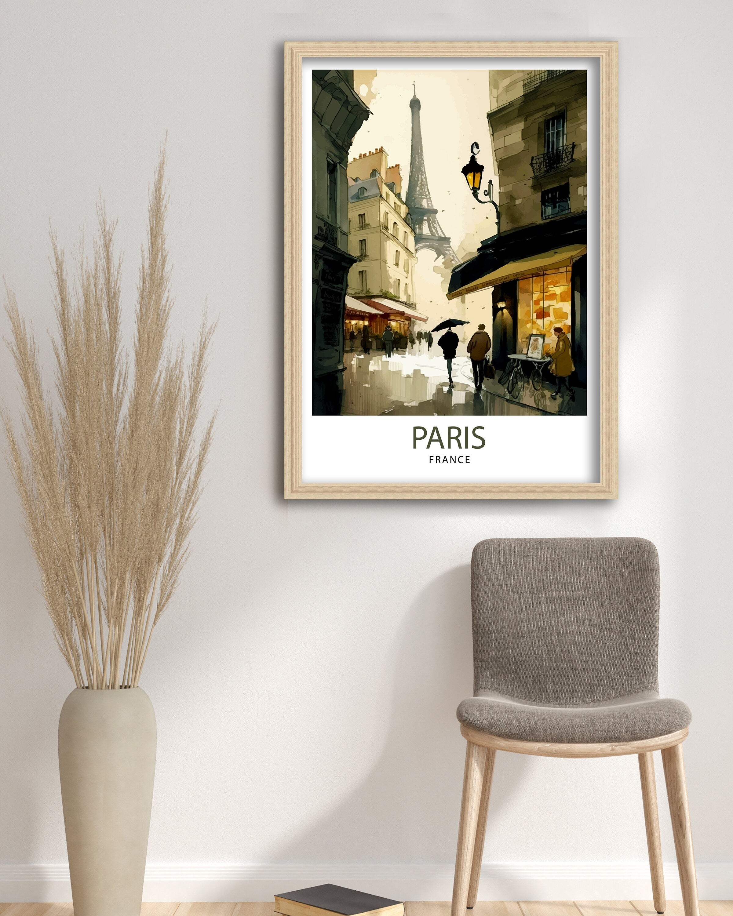 Paris France Travel Print Paris Wall Decor Paris Home Living Decor Paris Illustration Travel Poster Gift for Paris Lovers, France Home Decor