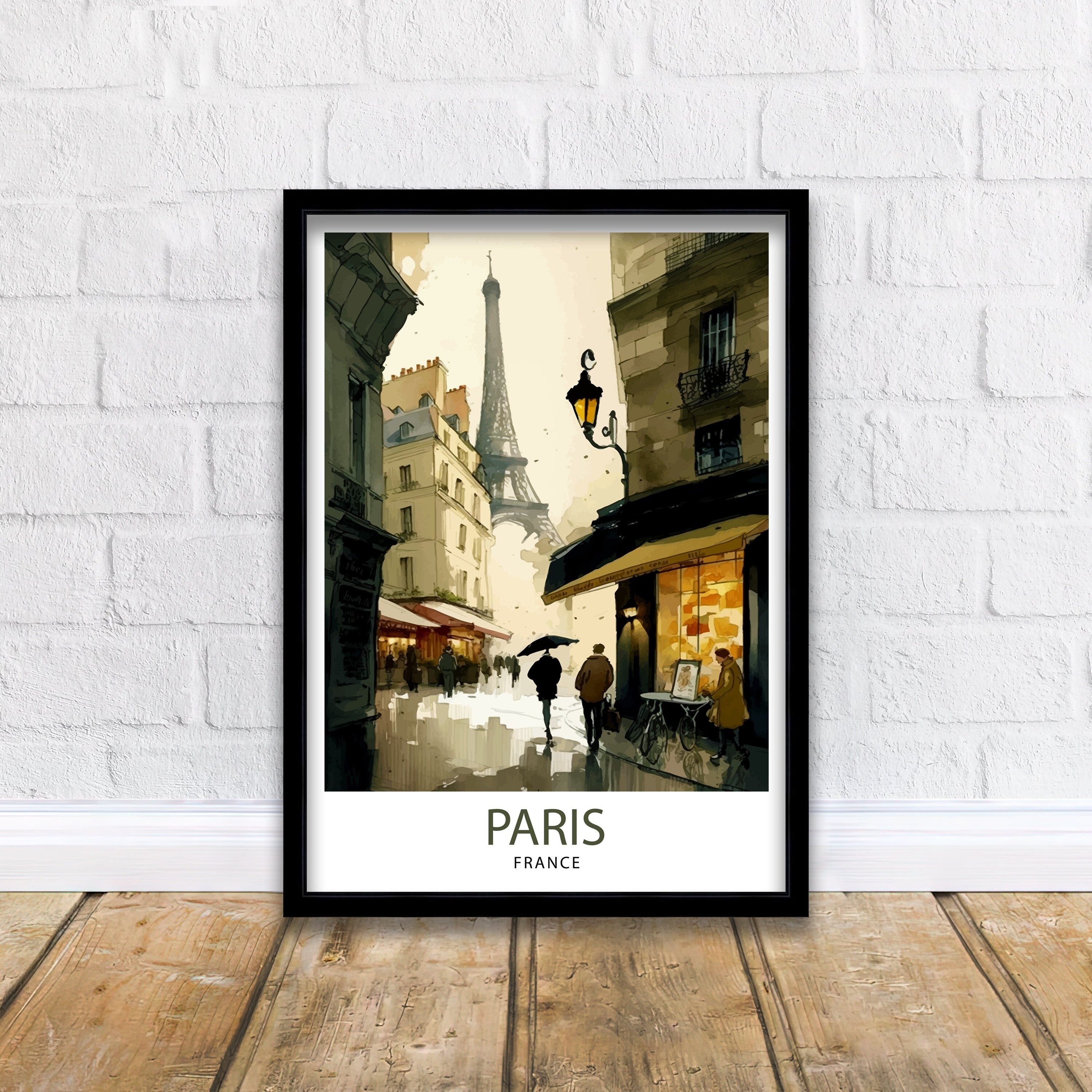 Paris France Travel Print Paris Wall Decor Paris Home Living Decor Paris Illustration Travel Poster Gift for Paris Lovers, France Home Decor