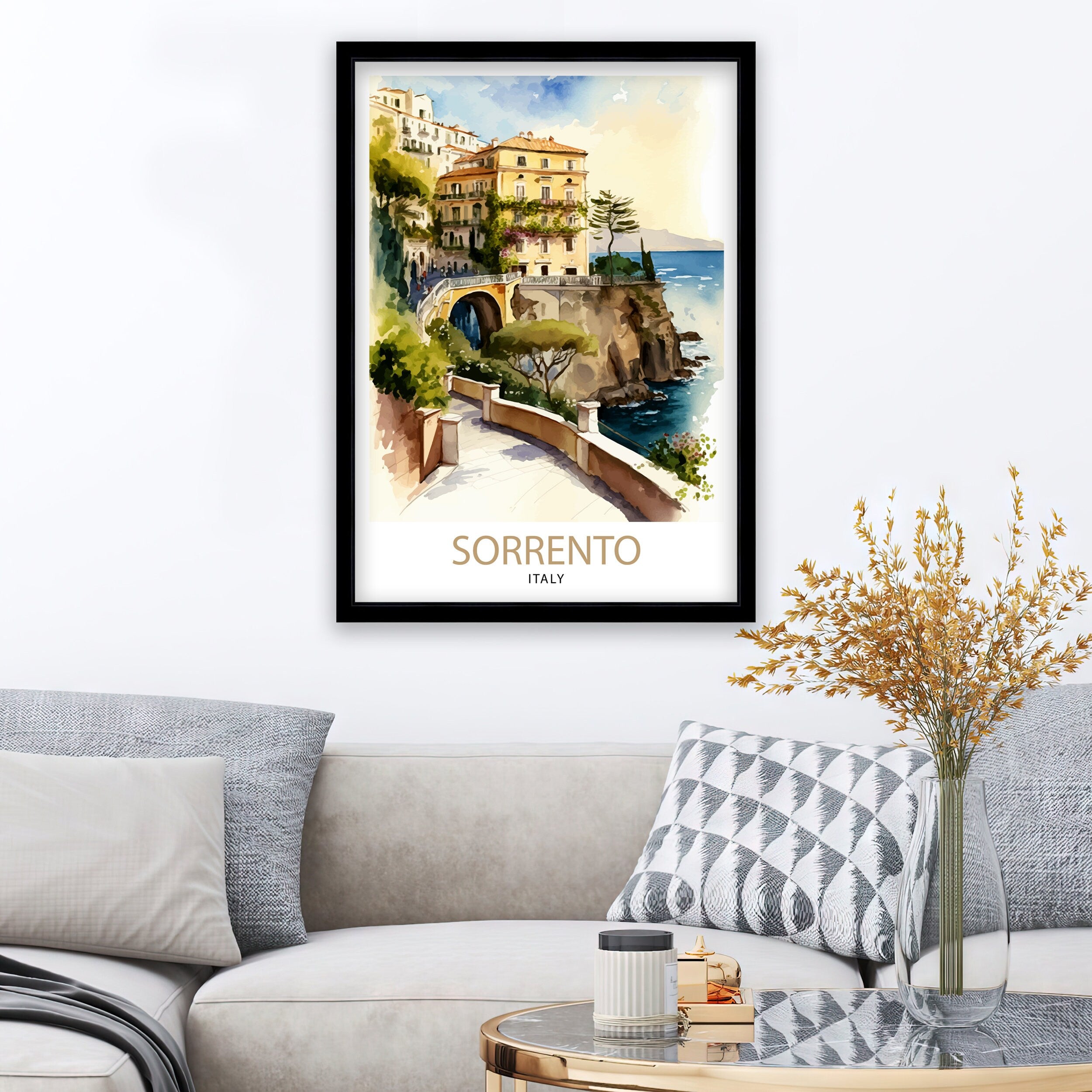 Sorrento Italy Travel Print Sorrento Wall Art Sorrento Home Decor Sorrento Travel Poster Sorrento Illustration Sorrento Art Print Sorrento