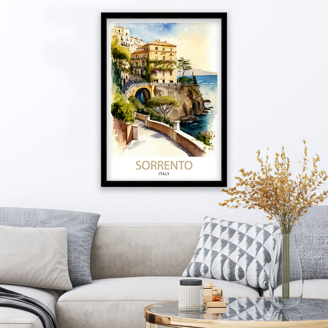 Sorrento Italy Travel Poster Sorrento Wall Art Sorrento Home Decor Sorrento Travel Poster Sorrento Illustration Sorrento Art Poster Sorrento