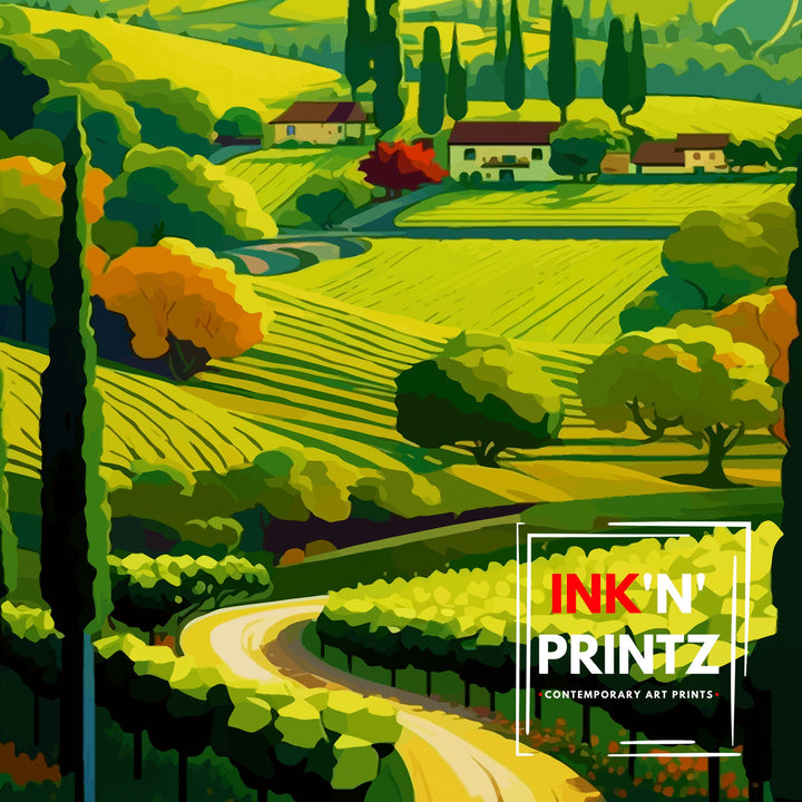 Napa Valley California Travel Poster