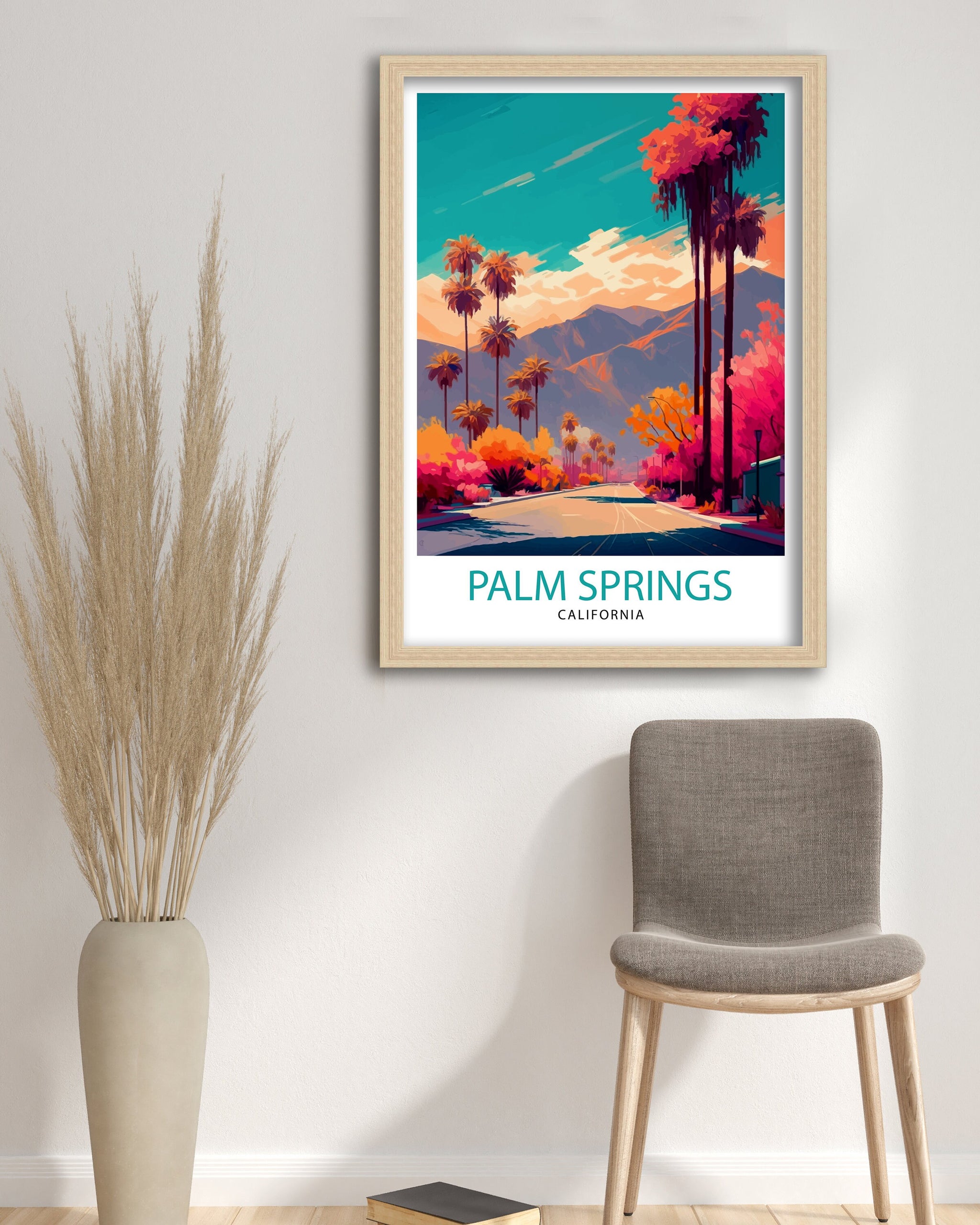 Palm Springs California Travel Print| Palm Springs Wall Art Palm Springs Home Decor Palm Springs Travel Poster Palm Springs Art Print