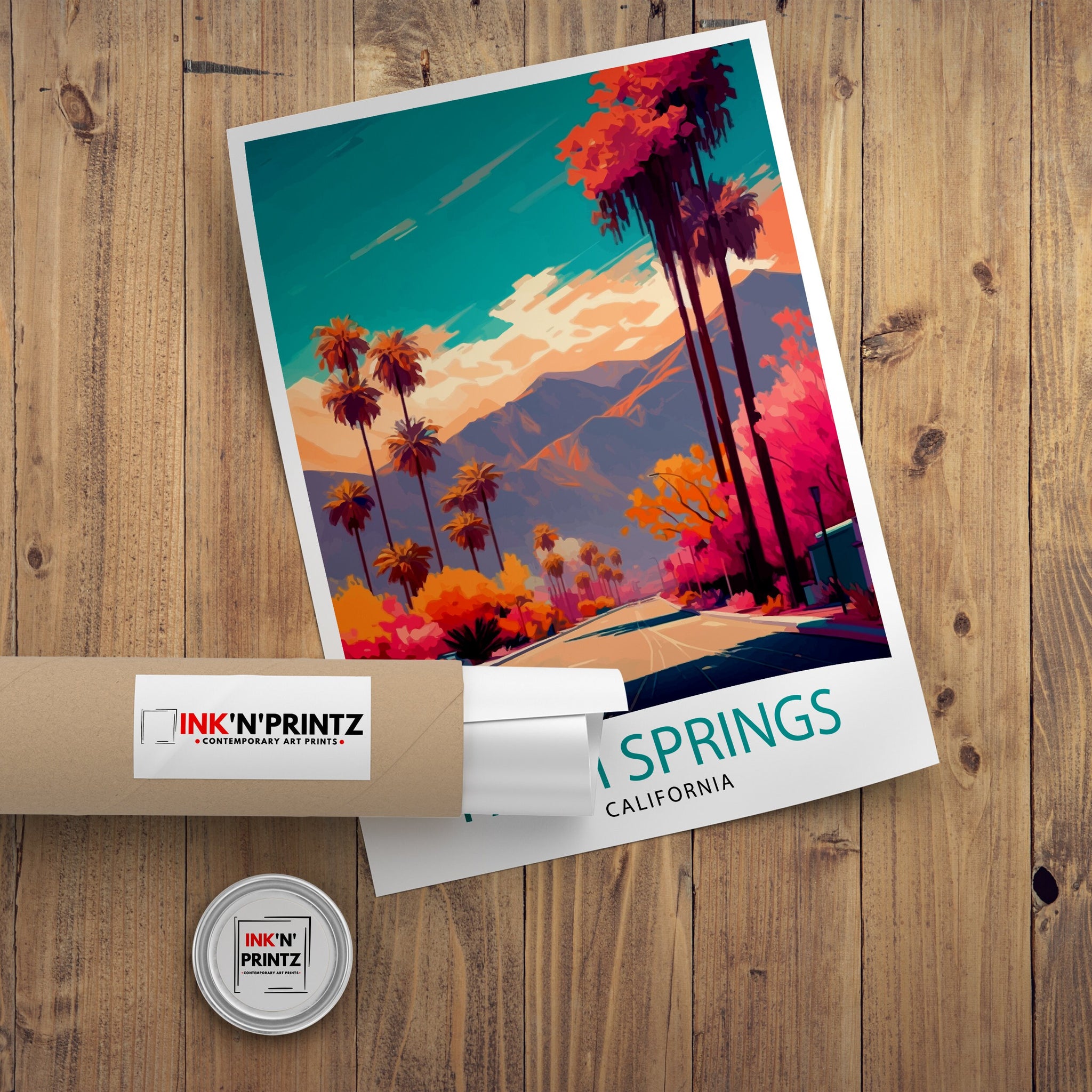 Palm Springs California Travel Print| Palm Springs Wall Art Palm Springs Home Decor Palm Springs Travel Poster Palm Springs Art Print