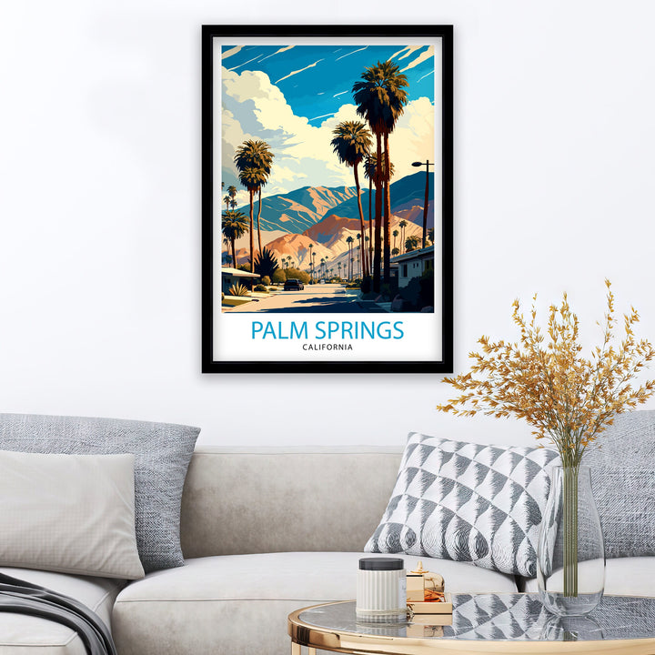 Palm Springs California Travel Poster Palm Springs Wall Art Palm Springs Home Decor Palm Springs Travel Poster Palm Springs Art Poster