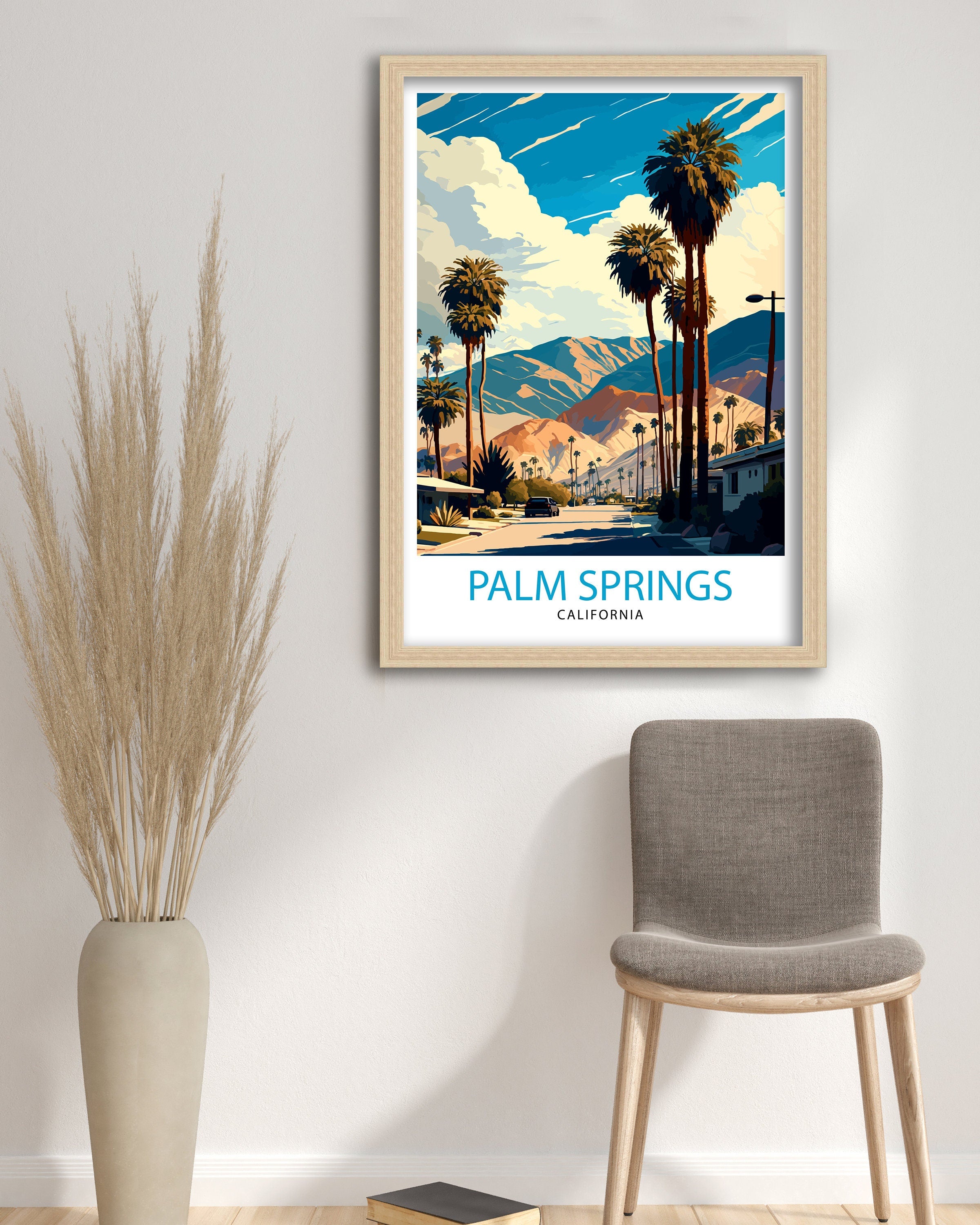 Palm Springs California Travel Print| Palm Springs Wall Art Palm Springs Home Decor Palm Springs Travel Poster Palm Springs Art Print