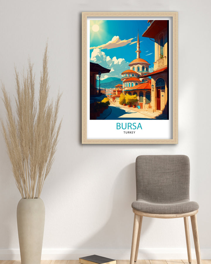 Bursa Turkey Travel Poster Bursa Wall Art Bursa Home Decor Bursa Illustration Travel Poster Gift For Bursa Turkey Turkey Home Decor