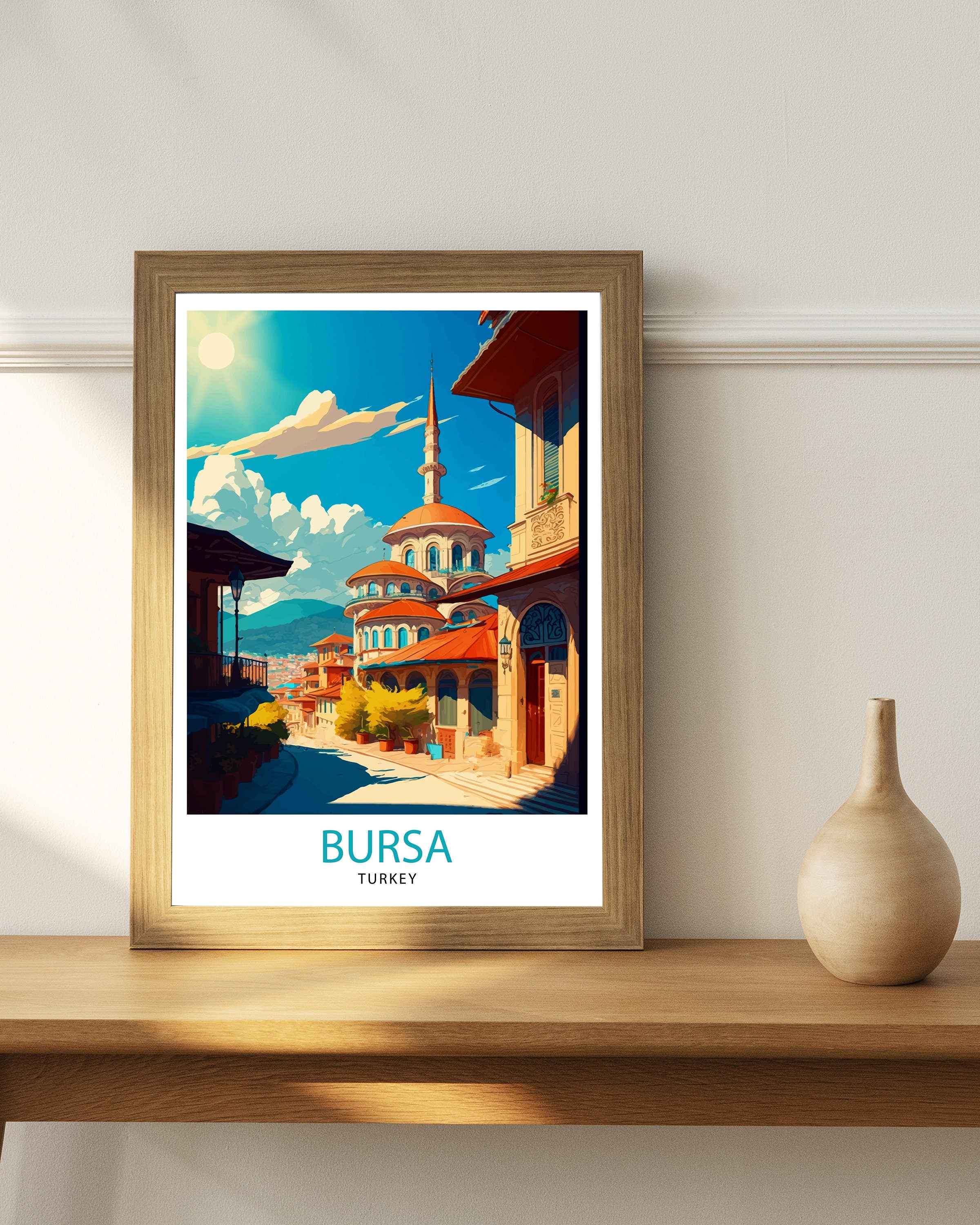 Bursa Turkey Travel Print Bursa Wall Art Bursa Home Decor Bursa Illustration Travel Poster Gift For Bursa Turkey Turkey Home Decor