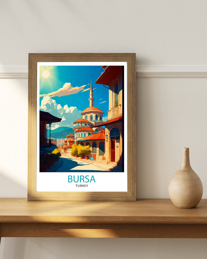 Bursa Turkey Travel Poster Bursa Wall Art Bursa Home Decor Bursa Illustration Travel Poster Gift For Bursa Turkey Turkey Home Decor