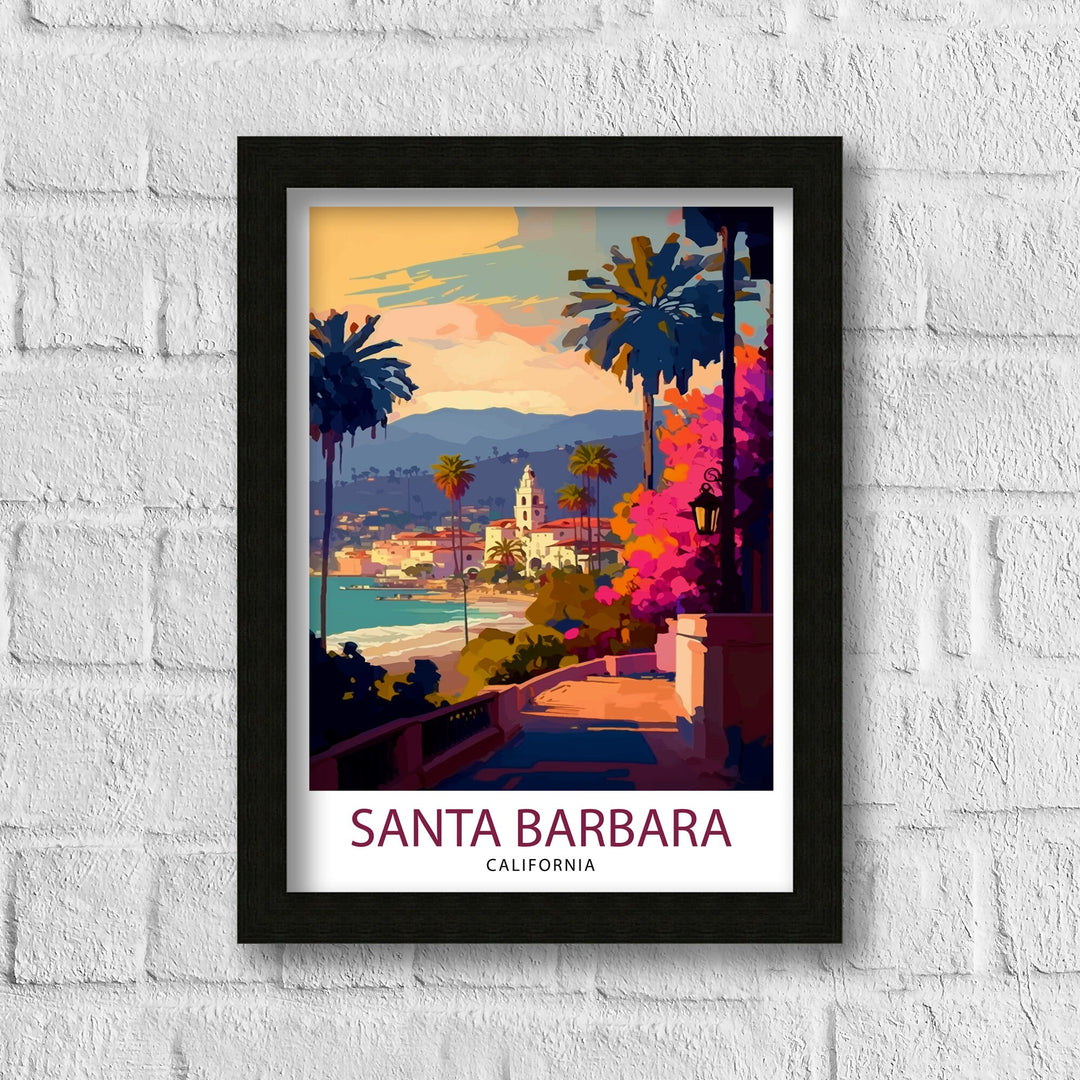 Santa Barbara California Travel Poster