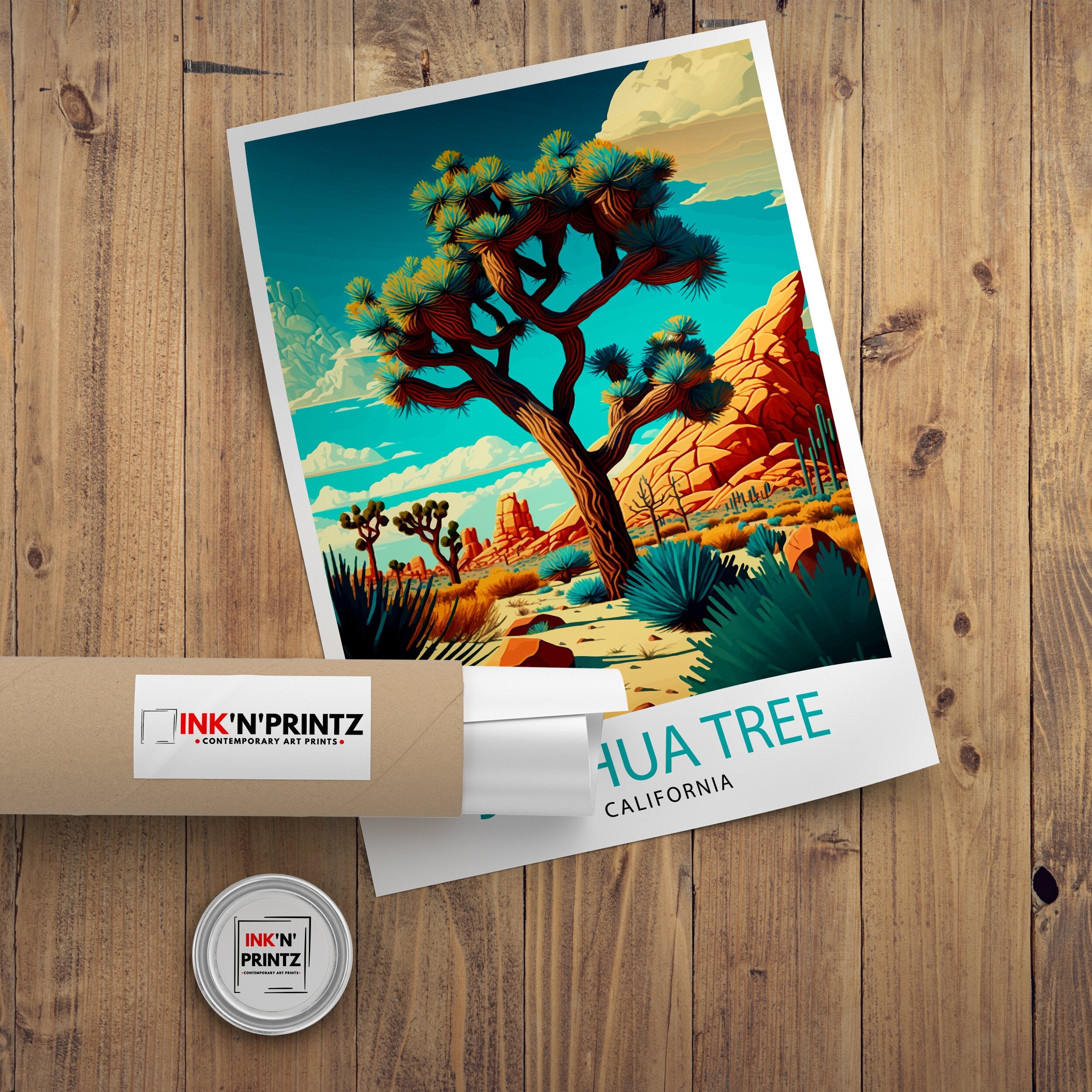 Joshua Tree California Travel Print| Wall Decor Home Living Decor Joshua Tree Illustration Travel Poster Gift For Joshua Tree Enthusiasts