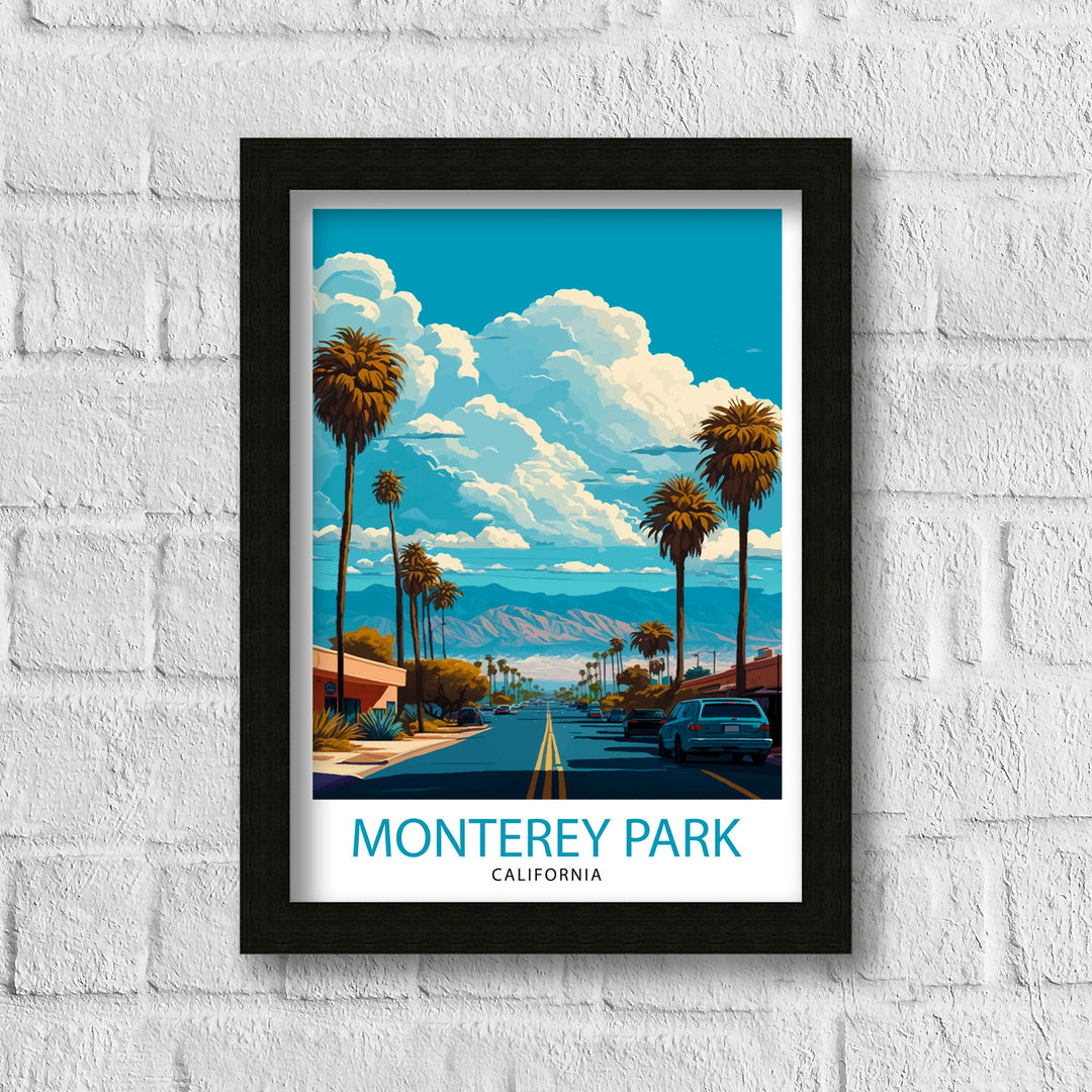 Monterey Park California Travel Poster