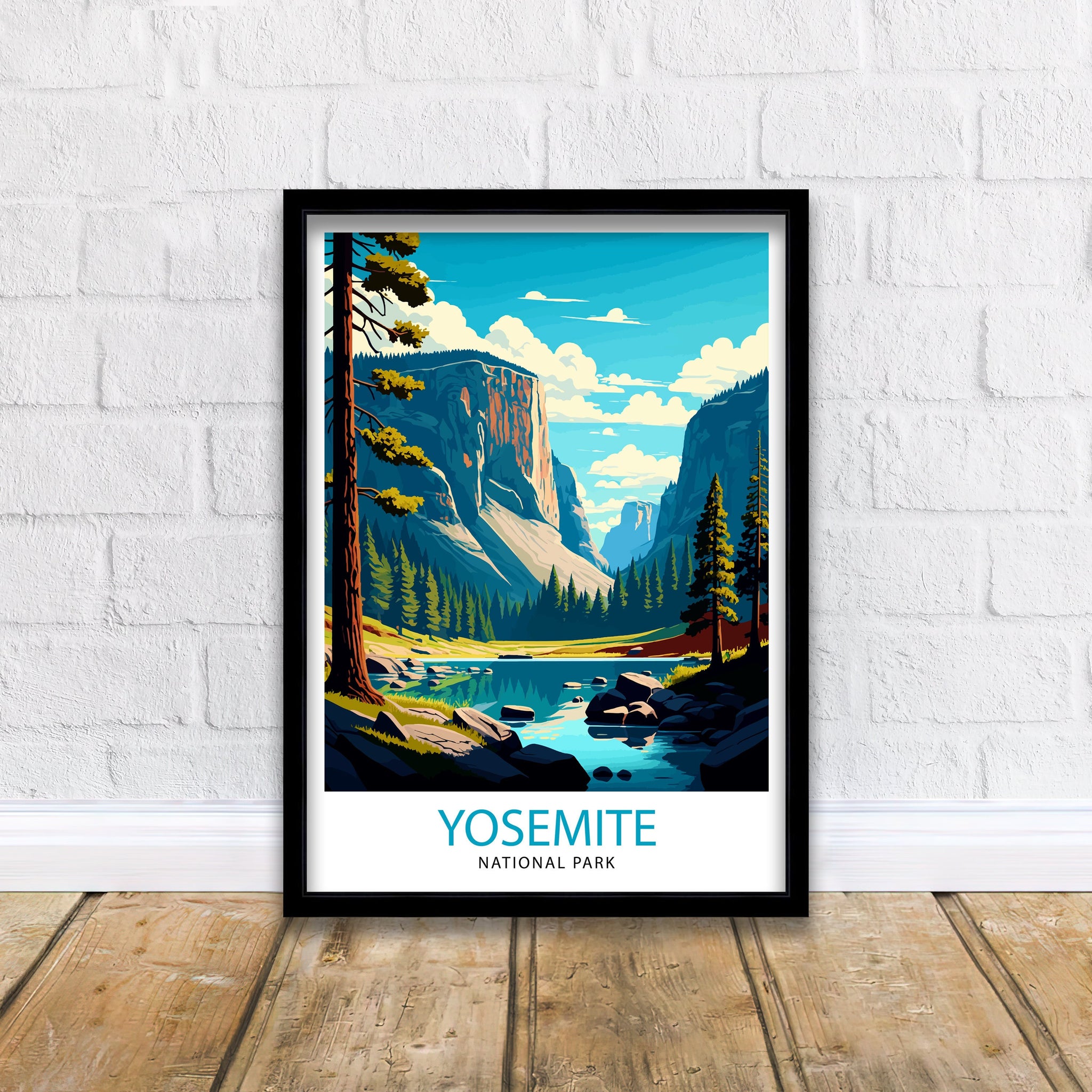 Yosemite National Park Print | Illustrated Travel Poster