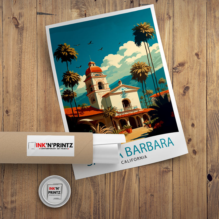 Santa Barbara California Travel Poster