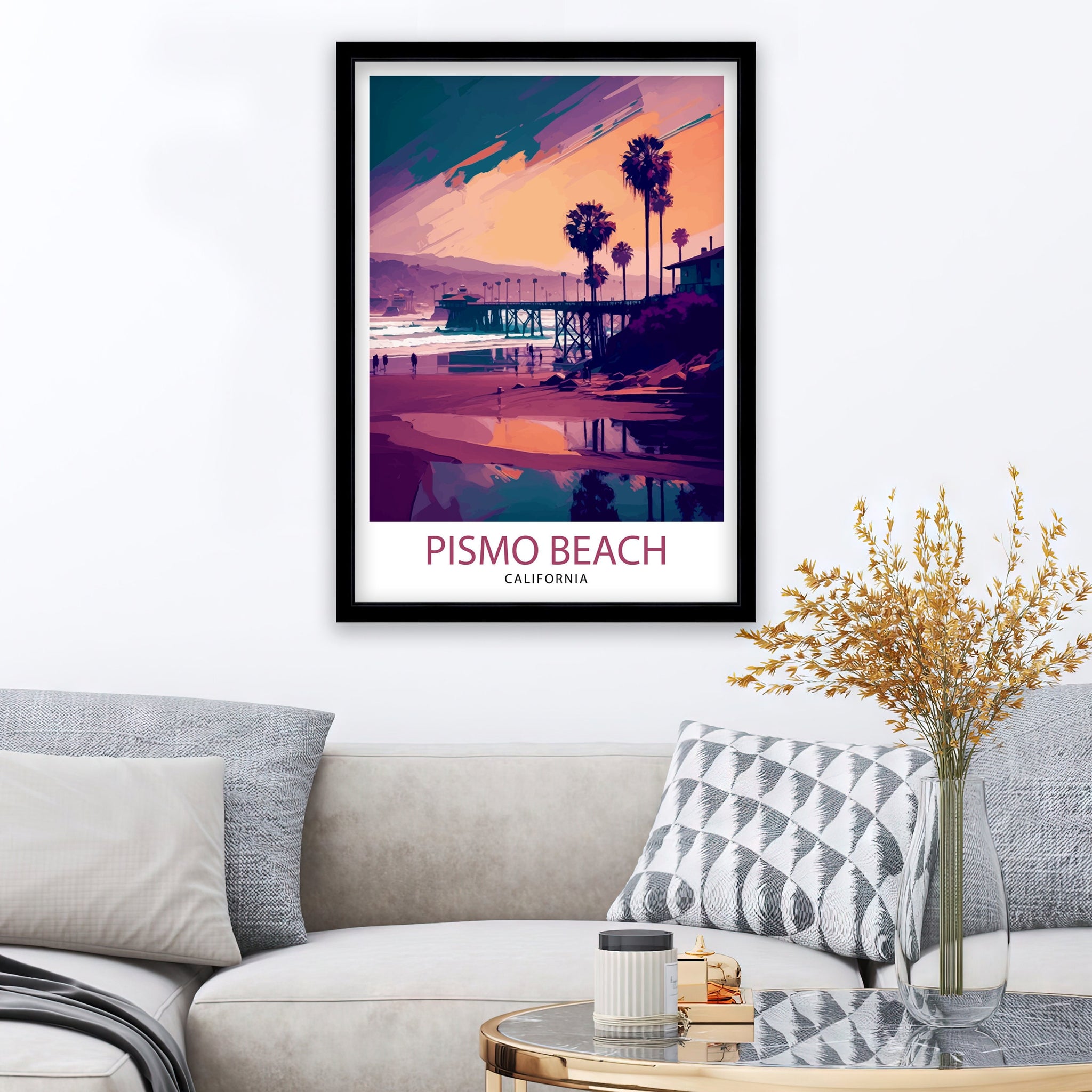Pismo Beach California Travel Poster