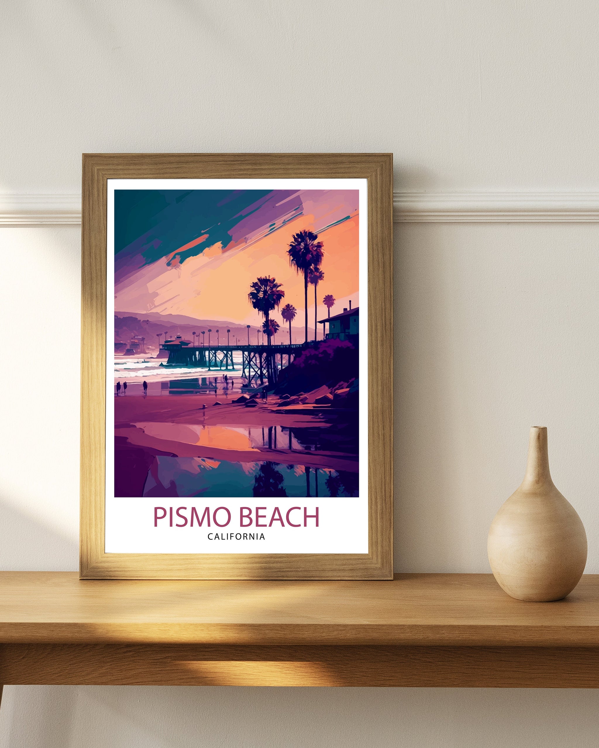 Pismo Beach California Travel Poster