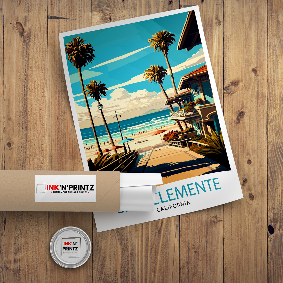 San Clemente California Travel Poster