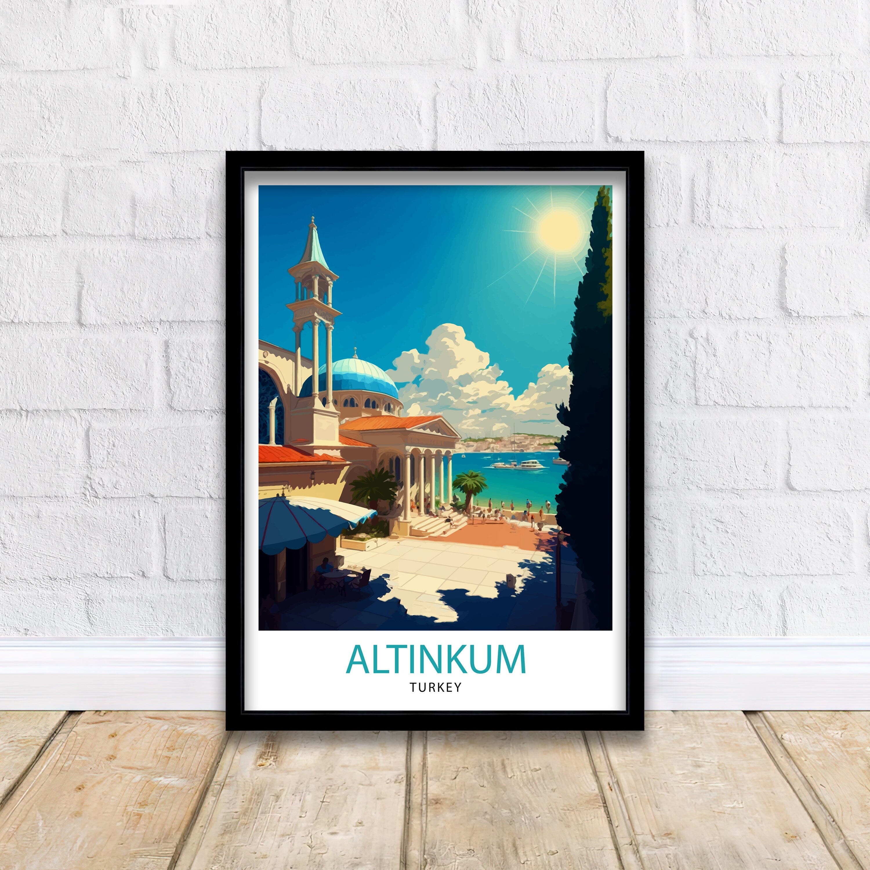 Altinkum Turkey Travel Print Altinkum Wall Decor Altinkum Home Living Decor Altinkum Turkey Illustration Travel Poster Gift For Altinkum