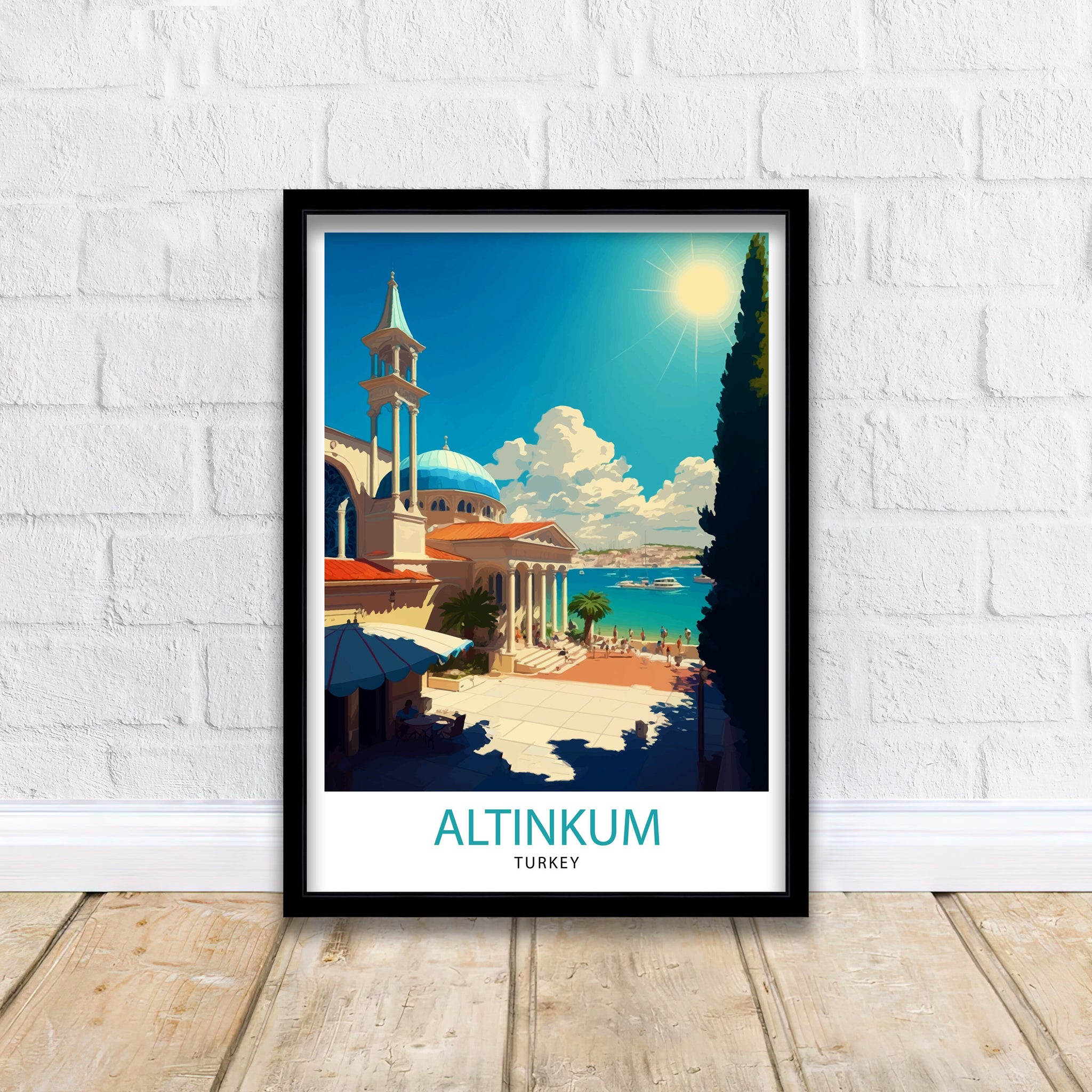 Altinkum Turkey Travel Print Altinkum Wall Decor Altinkum Home Living Decor Altinkum Turkey Illustration Travel Poster Gift For Altinkum