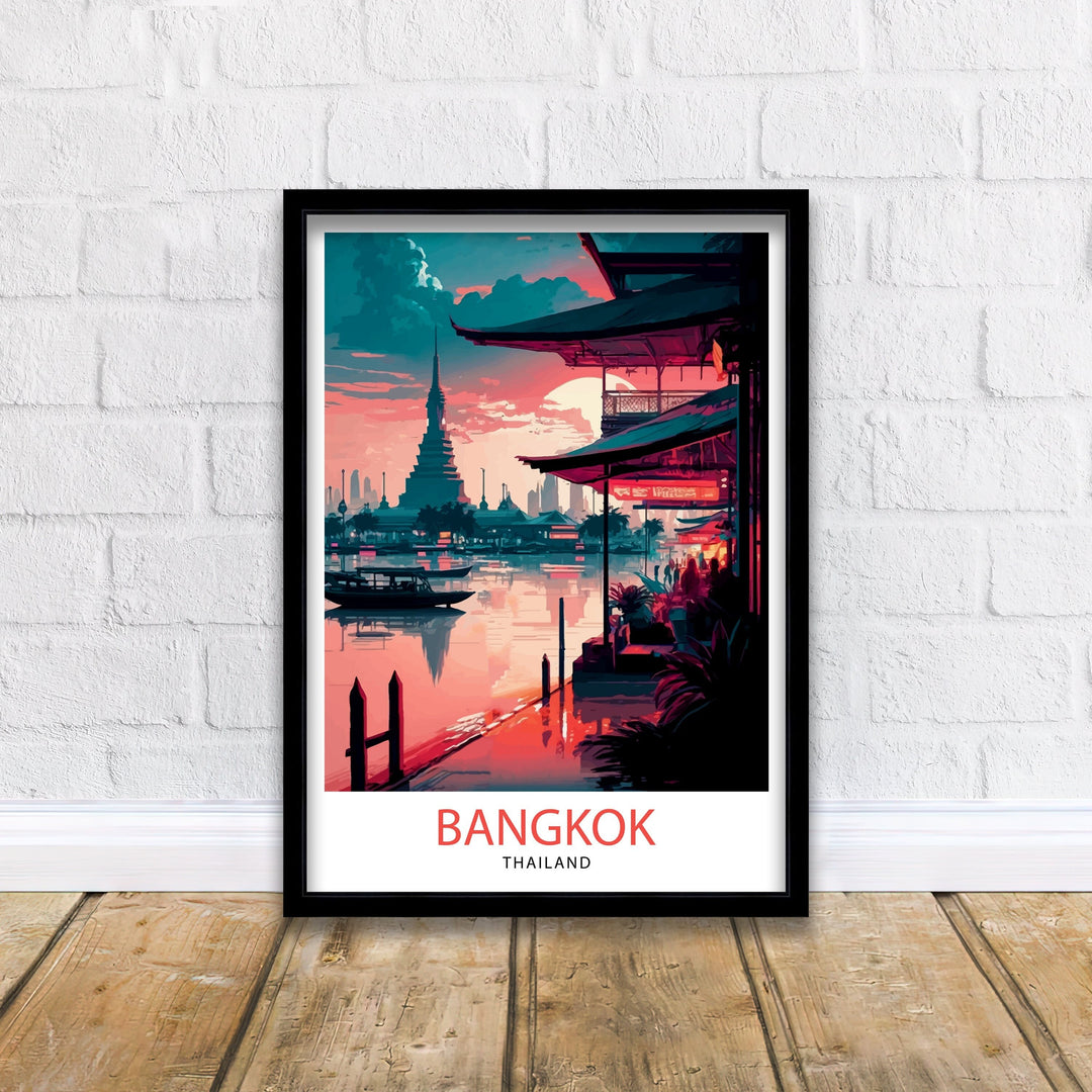 Bangkok Thailand Travel Poster Bangkok