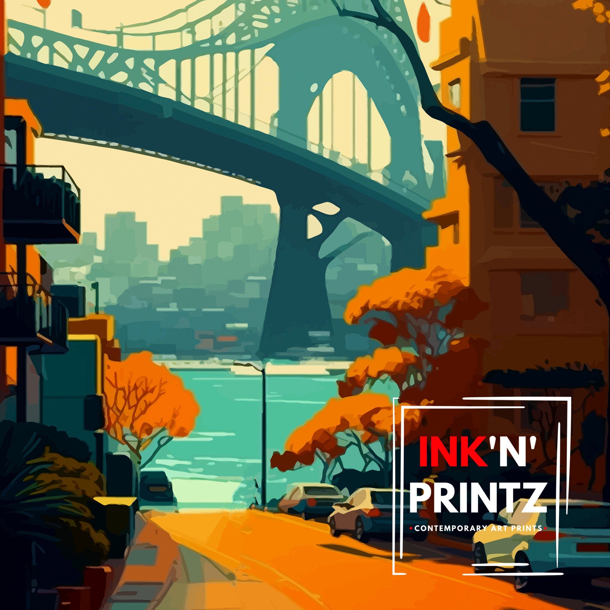 Sydney Travel Print | Australia Illustration, Home Decor