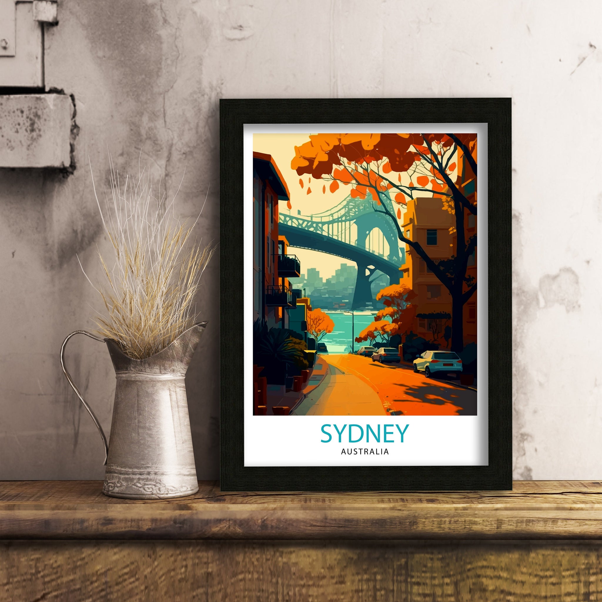 Sydney Travel Print | Australia Illustration, Home Decor