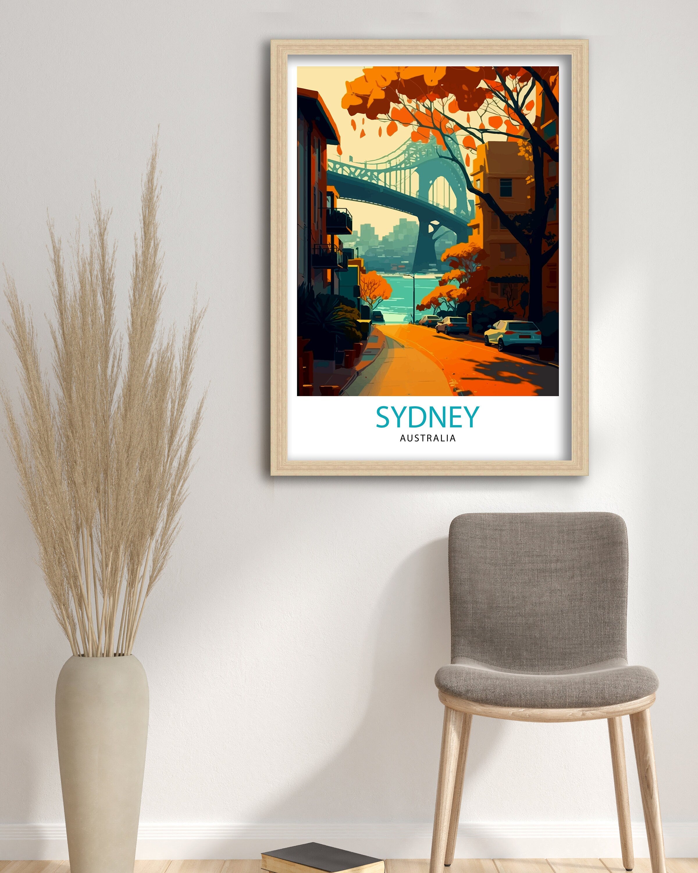 Sydney Travel Print | Australia Illustration, Home Decor