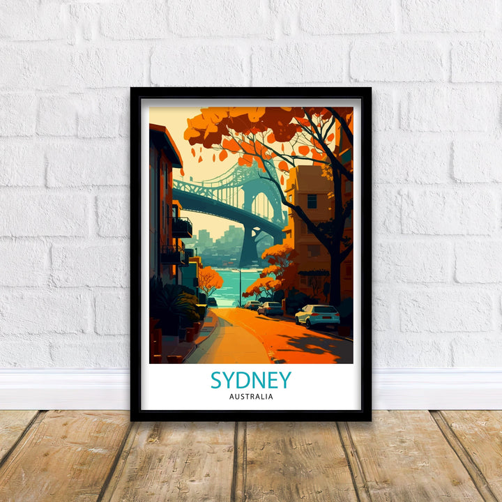 Sydney Australia Travel Poster Sydney