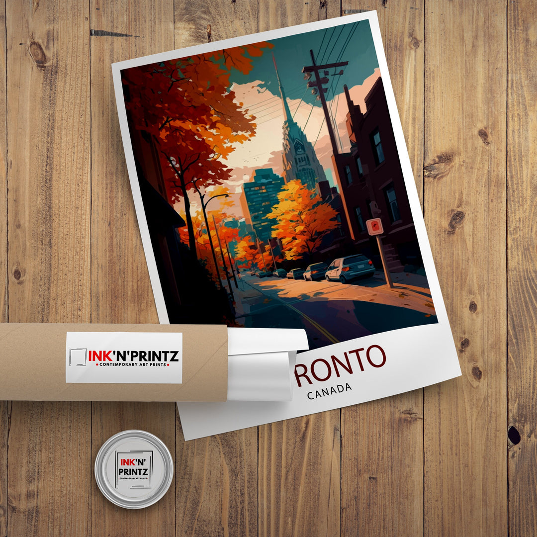 Toronto Canada Travel Poster Toronto Wall Art Toronto Skyline Poster Canada Travel Poster Toronto Home Decor Travel Gift Idea