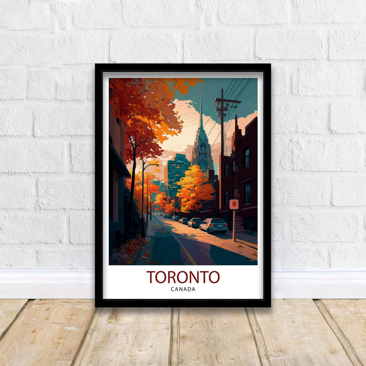 Toronto Canada Travel Poster Toronto Wall Art Toronto Skyline Poster Canada Travel Poster Toronto Home Decor Travel Gift Idea