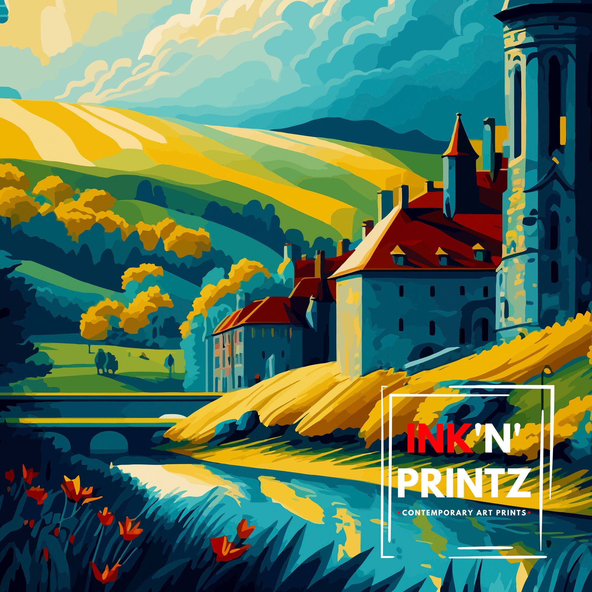 Wallonia Travel Print| Wallonia Wall Art Wallonia Home Decor Wallonia Belgium Illustration Travel Poster Gift For Wallonia Lovers