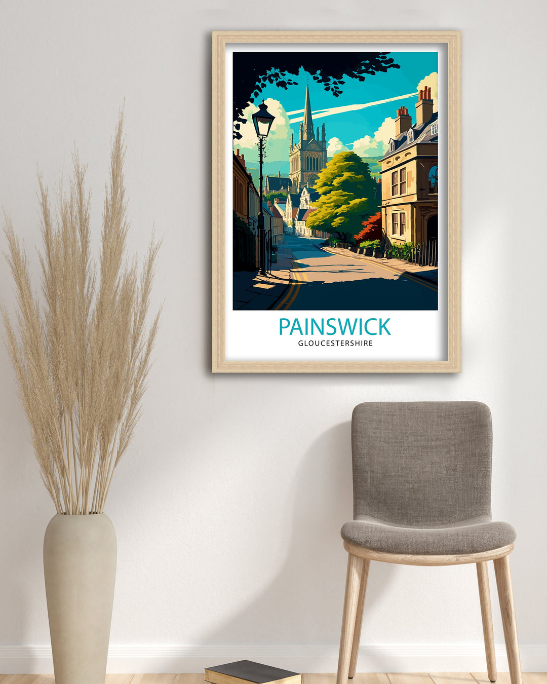 Painswick Glocs Travel Poster Painswick Wall Art Painswick Home Decor Painswick Illustration Travel Poster Gift for Painswick Lover Painswick