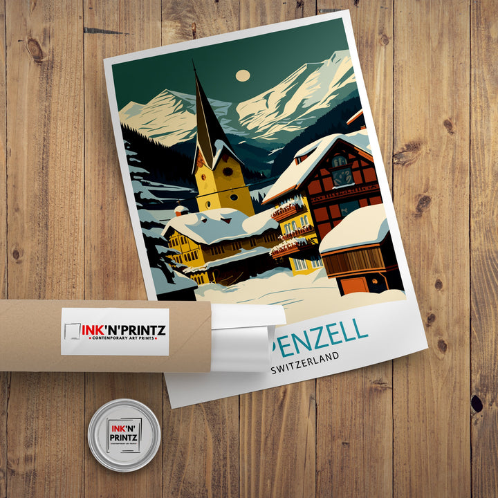 Appenzell Switzerland Travel Poster Appenzell