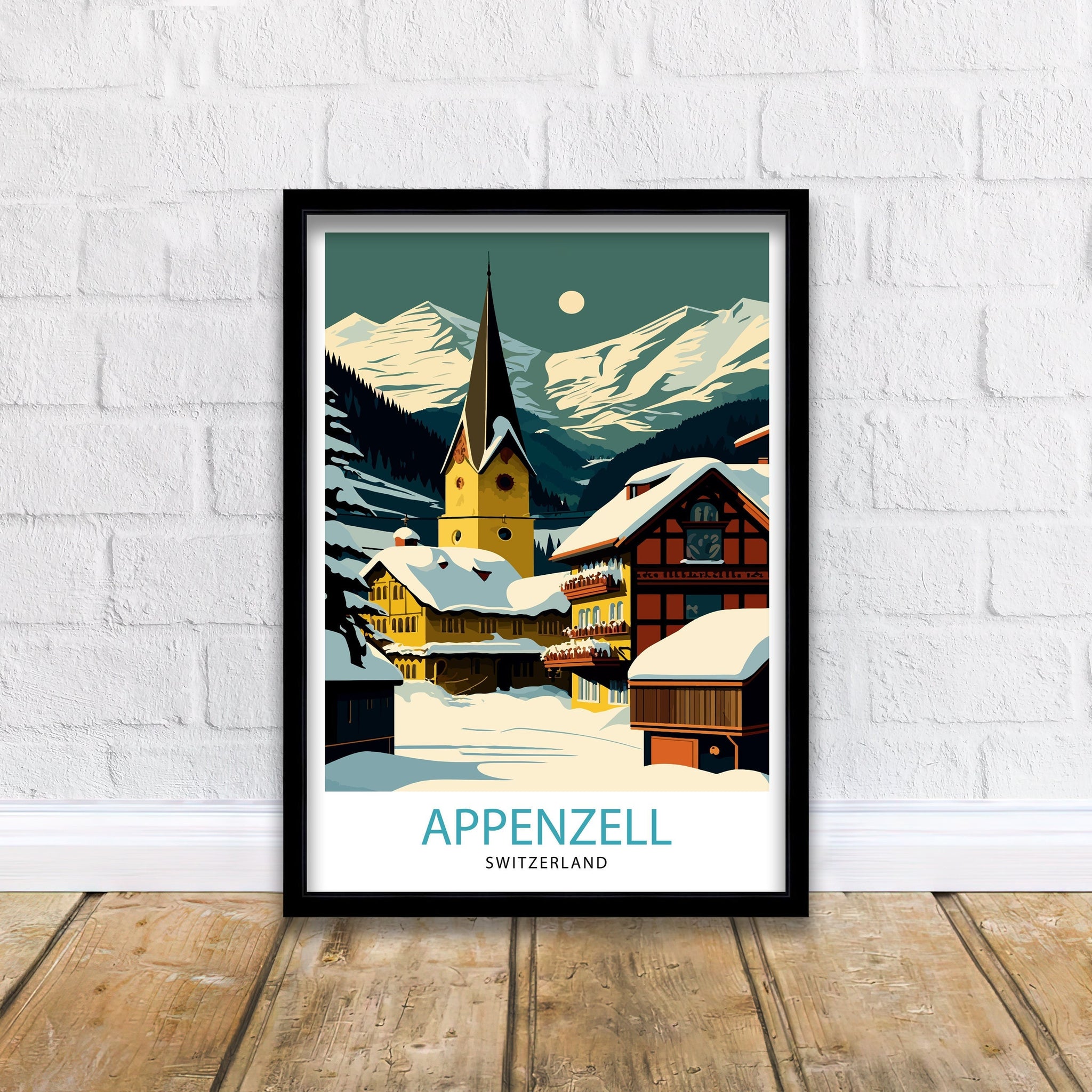 Appenzell Switzerland Travel Print Appenzell Wall Decor Appenzell Illustration Travel Poster Gift For Appenzell Switzerland Home Decor
