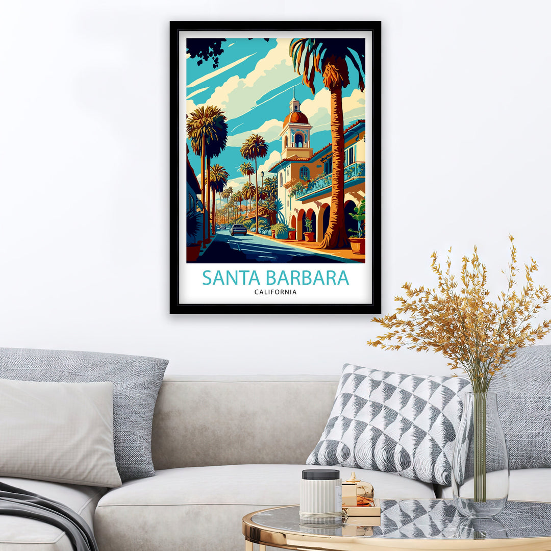 Santa Barbara California Travel Poster