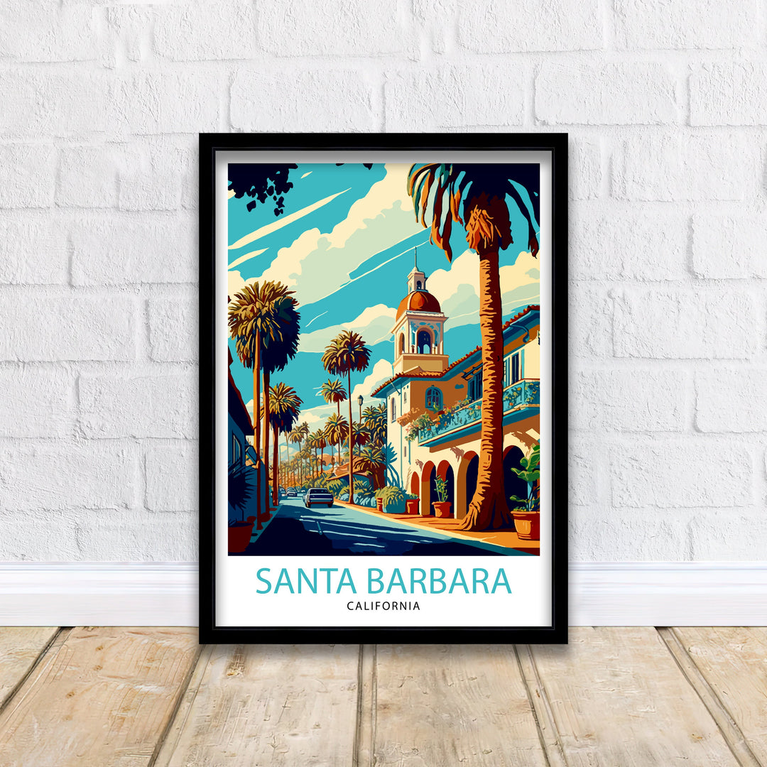 Santa Barbara California Travel Poster