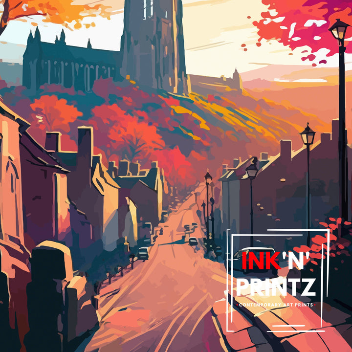 Edinburgh Scotland Travel Poster Edinburgh Wall Art Edinburgh Home Decor Scotland Illustration