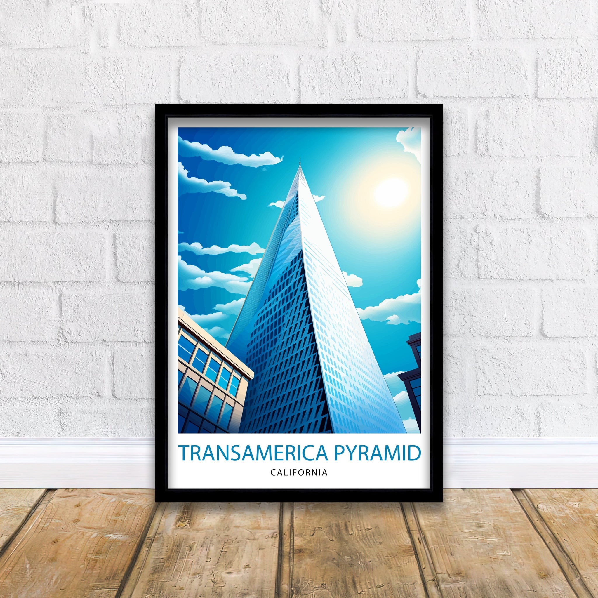 San Francisco Transamerica Pyramid Travel Print Wall Decor San Francisco Illustration California Gift Travel Poster San Francisco Home Decor