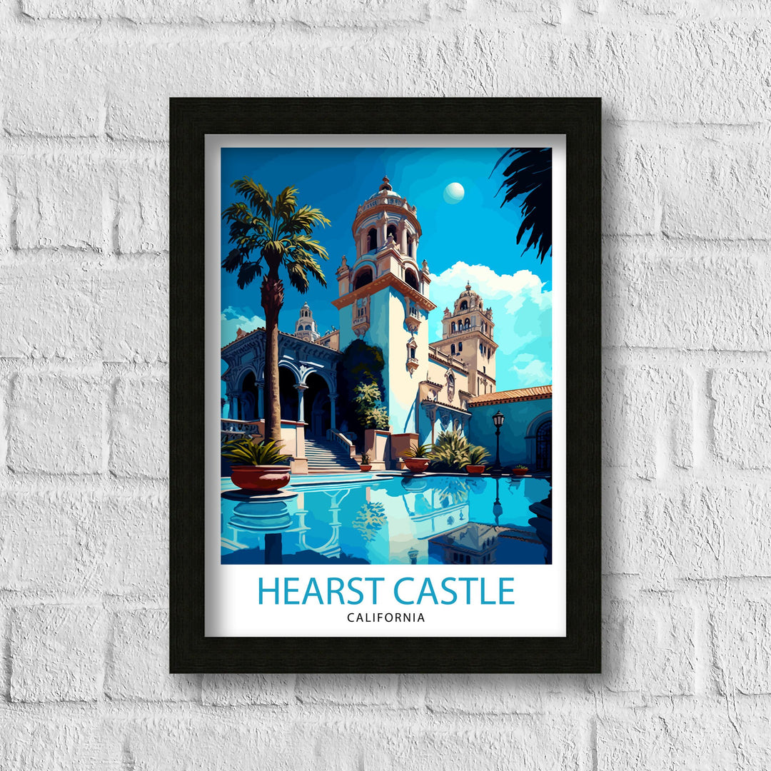 Hearst Castle California Travel Poster|