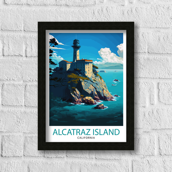 Alcatraz Island California Travel Poster