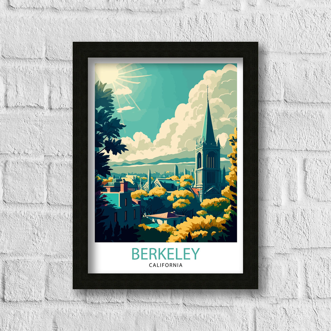 Berkeley California Travel Poster